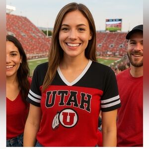 🔥 Vintage University of Utah V-Neck Tee Medium | Colosseum | Game Day Ready! 🔥